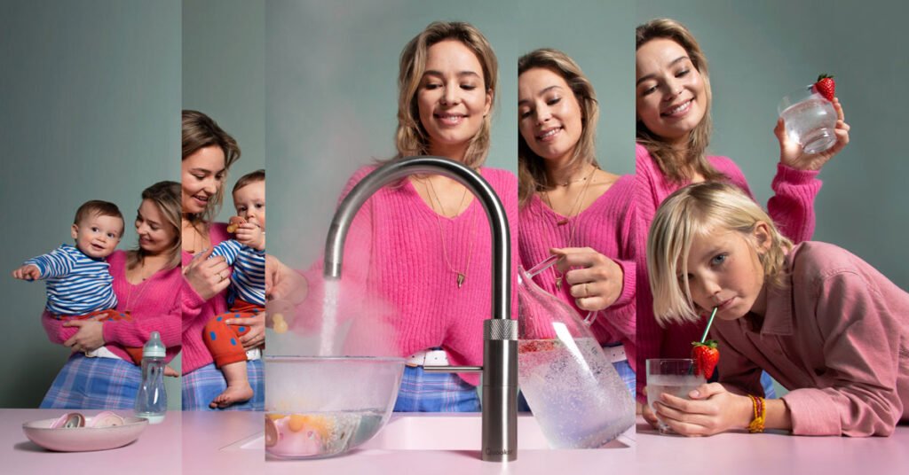 Quooker-Wasserhahn für die gesamte Familie! Kochendes, gekühlt prickelndes und stilles Wasser in Sekundenschnelle