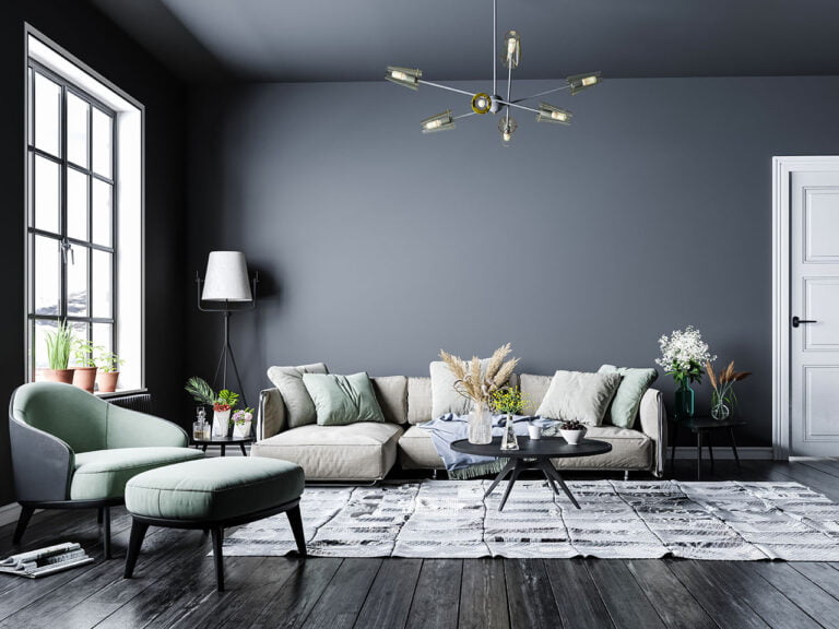 Schlichte Wohnzimmereinrichtung